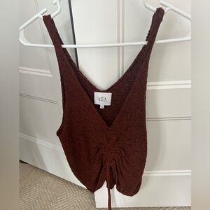 JOA sweater tank in brown